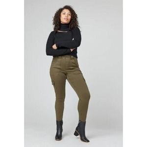 Spanx Green Cargo Pants leggings SMALL